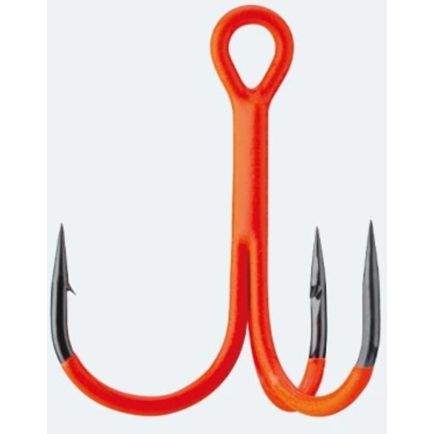 BKK Spear-21 UVO Treble Hooks UV Orange #4/6pcs